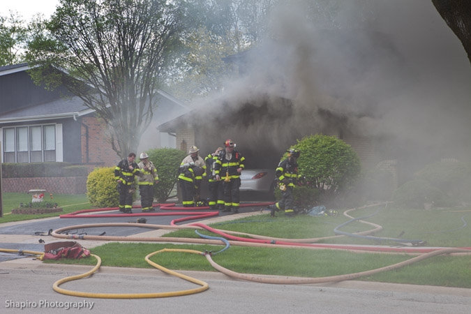 Arlington Heights house fire 1143 Fernandez 4-18-12 basement fire